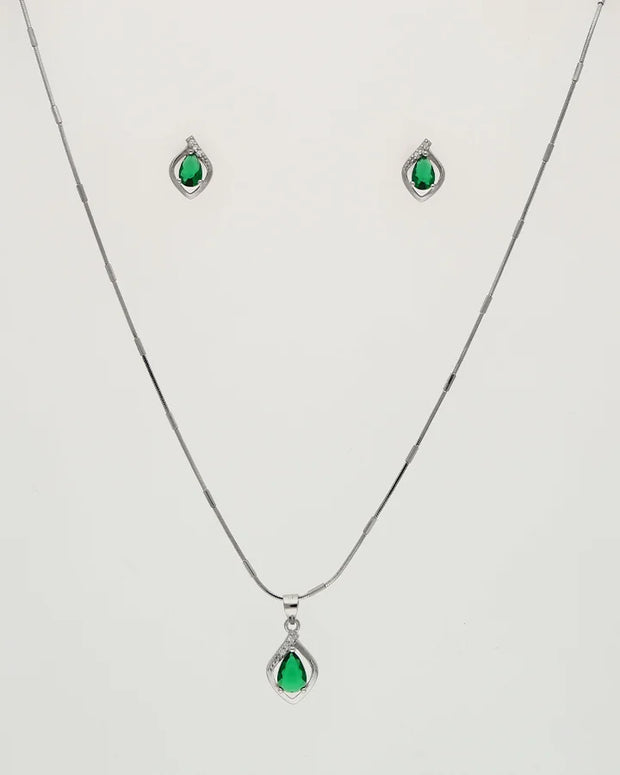 Verdant Grace Pendant Set in 92.5 Silver