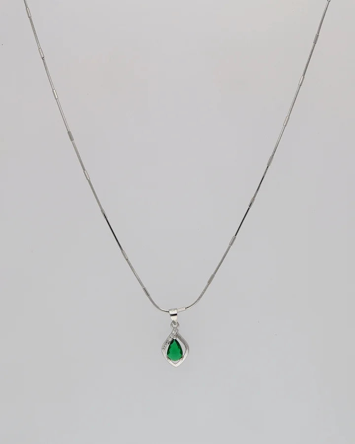 Verdant Grace Pendant Set in 92.5 Silver