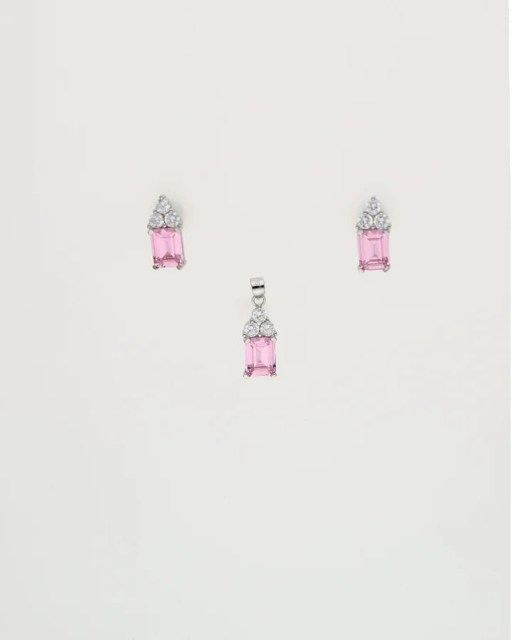 Blush Radiance Pendant Set in 92.5 Silver