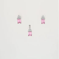 Blush Radiance Pendant Set in 92.5 Silver