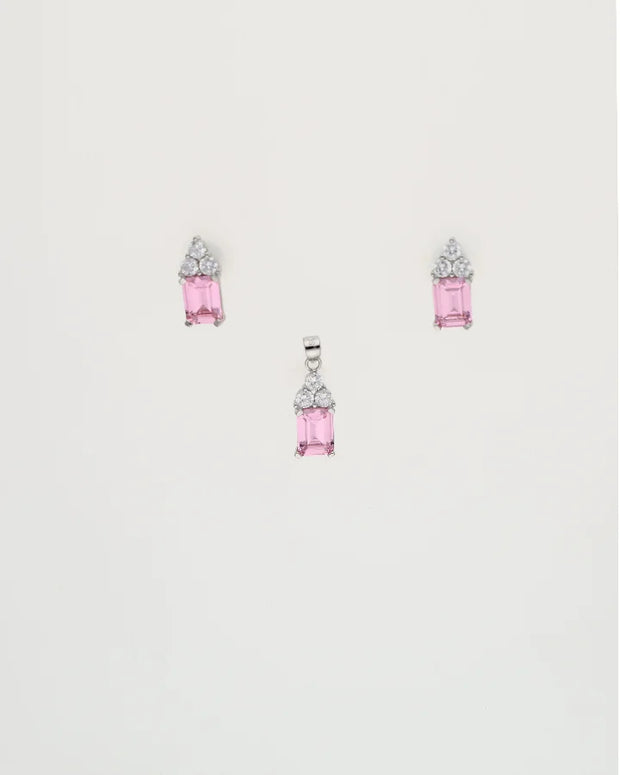 Blush Radiance Pendant Set in 92.5 Silver