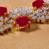 Emerald Radiance Ruby Necklace in 92.5 Silver