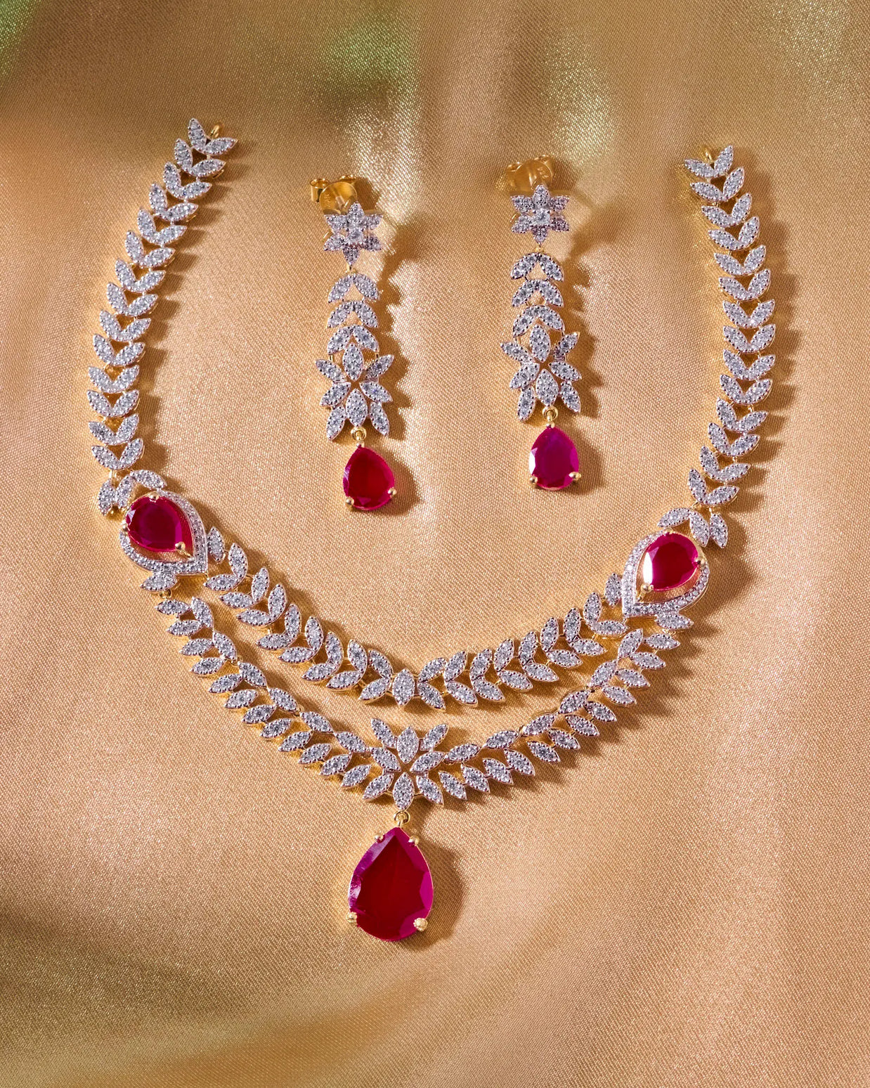 Ratnarekha Ruby Layered Necklace