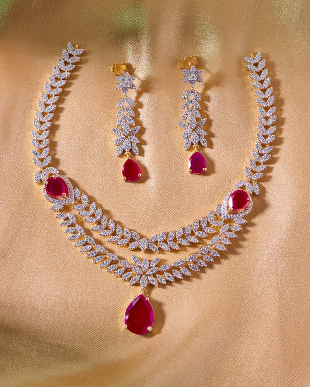Ratnarekha Ruby Layered Necklace