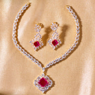 Ruby Square Heritage Necklace