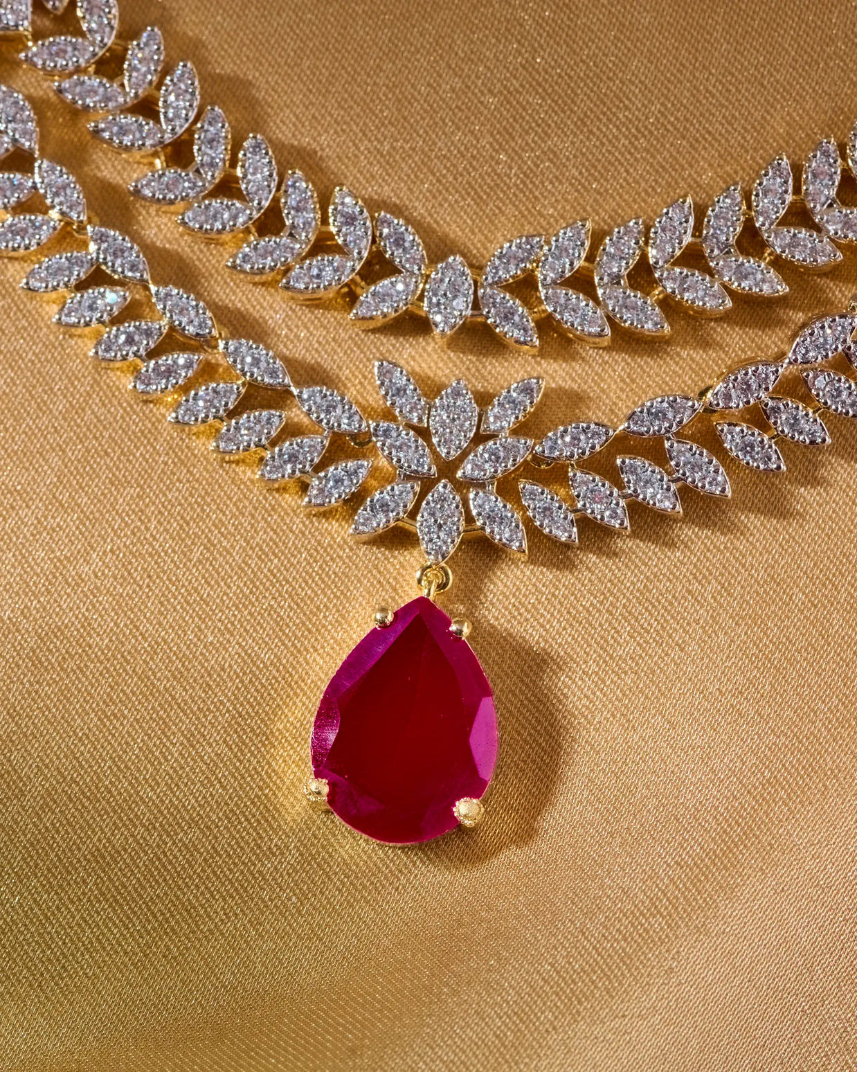 Ratnarekha Ruby Layered Necklace