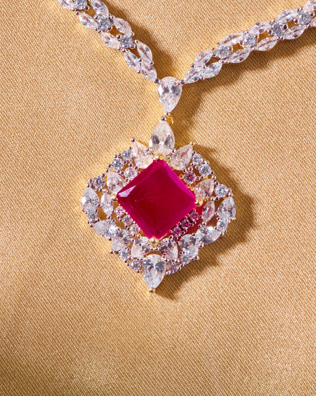 Ruby Square Heritage Necklace