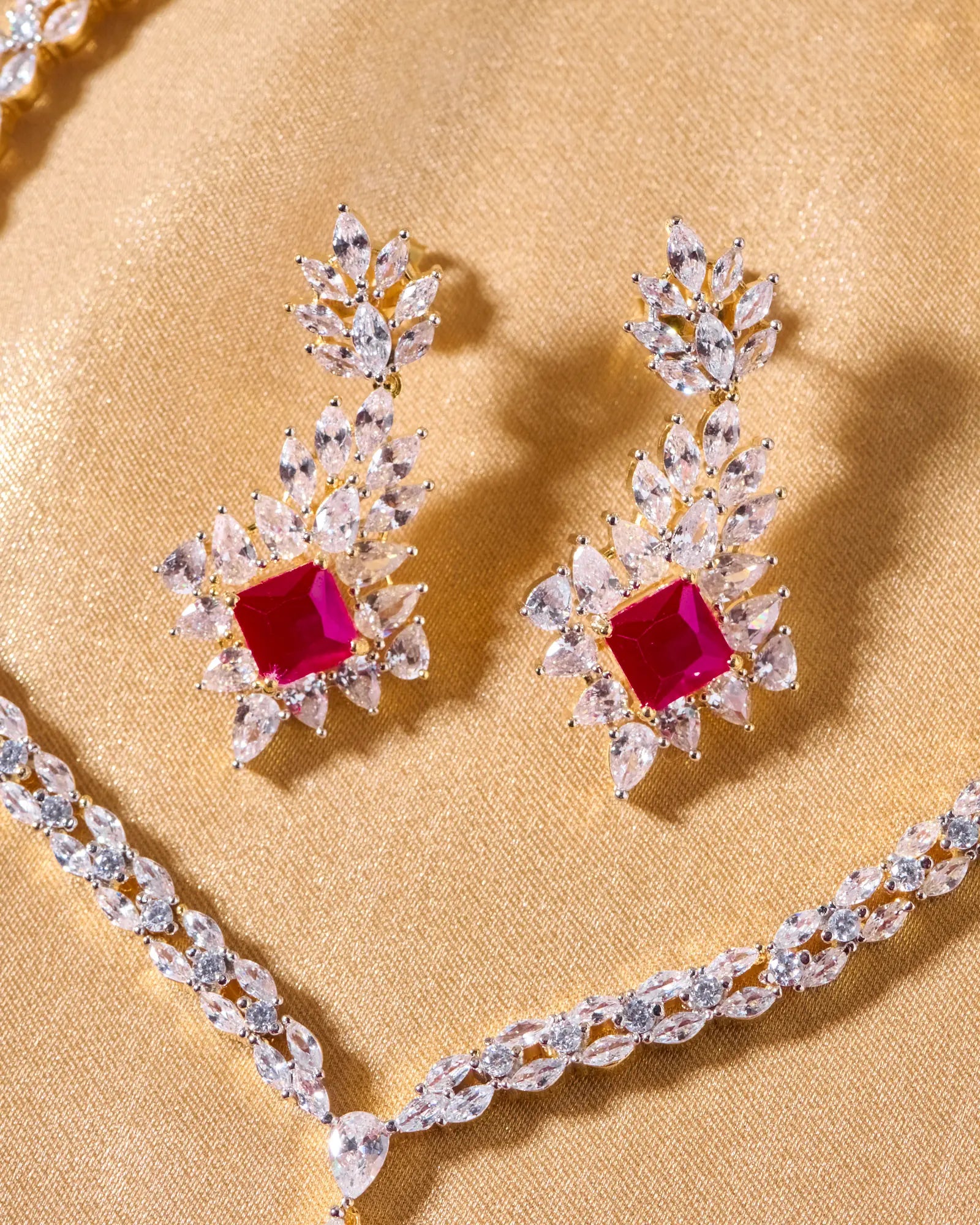 Ruby Square Heritage Necklace