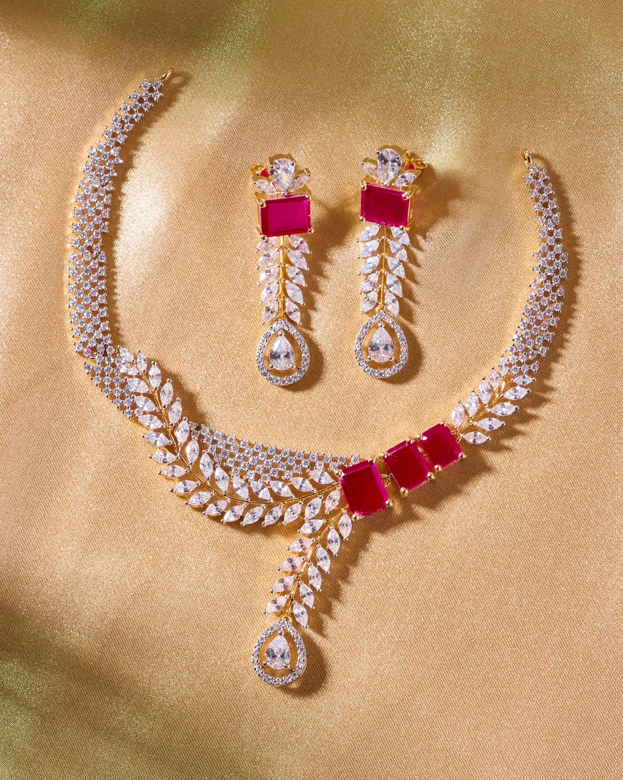 Ruby Shringar Heritage Necklace