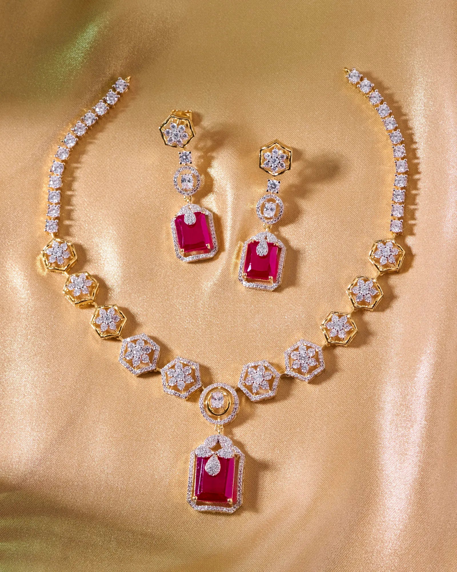 Ruby Pushpanjali Necklace
