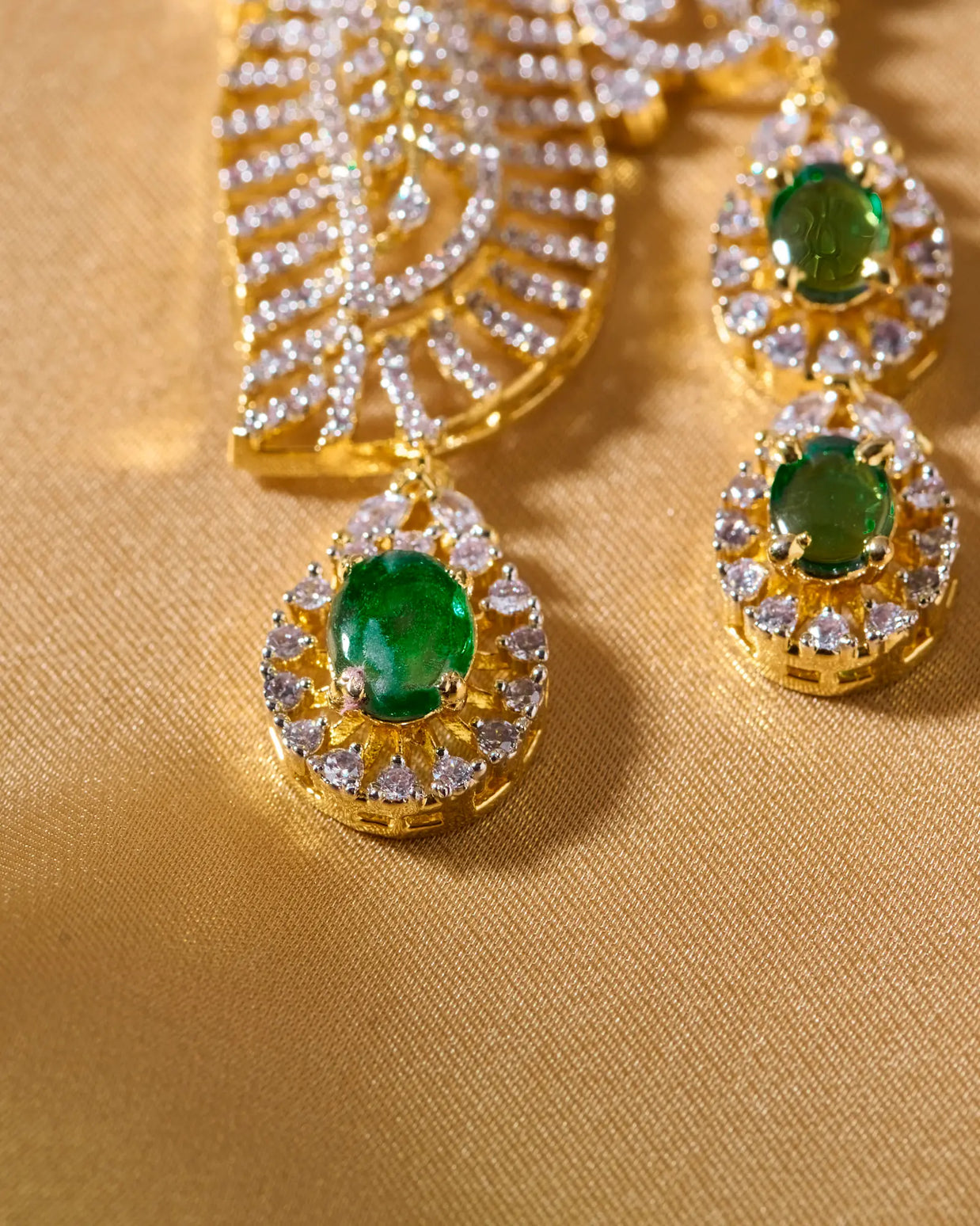 Mayurrekha Emerald Peacock Necklace