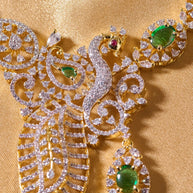 Mayurrekha Emerald Peacock Necklace