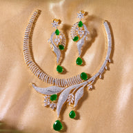 Vanasree Emerald Leaf Necklace