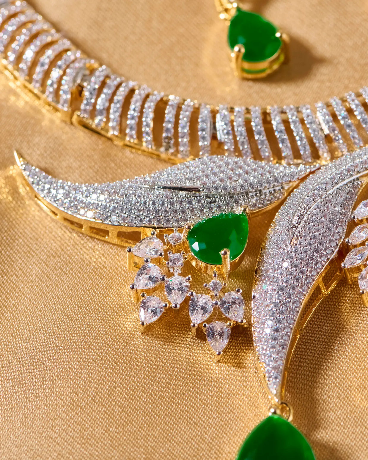 Vanasree Emerald Leaf Necklace