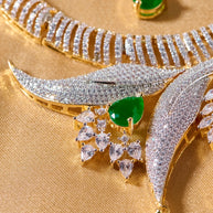 Vanasree Emerald Leaf Necklace