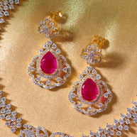 Silsila Ruby Bloom Necklace