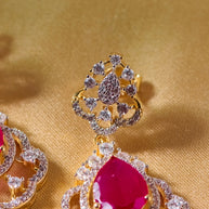 Silsila Ruby Bloom Necklace
