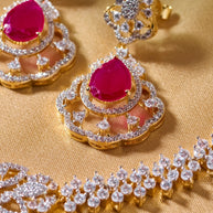 Silsila Ruby Bloom Necklace