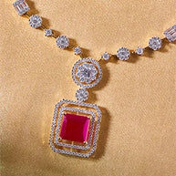 Silsila Ruby Radiance Necklace in 92.5 Silver