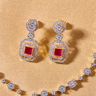 Silsila Ruby Radiance Necklace in 92.5 Silver