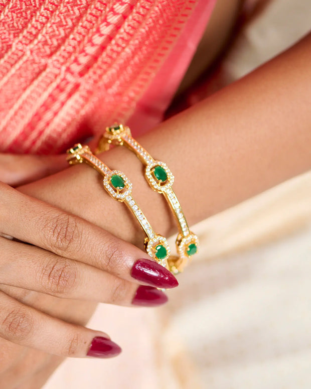 Silsila Emerald Harmony Bangle