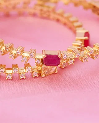 Silsila Navratna Harmony Bangle in 92.5 Silver