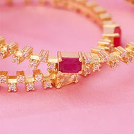 Silsila Navratna Harmony Bangle in 92.5 Silver