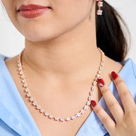 Silsila Rose Radiance Necklace in 92.5 Silver
