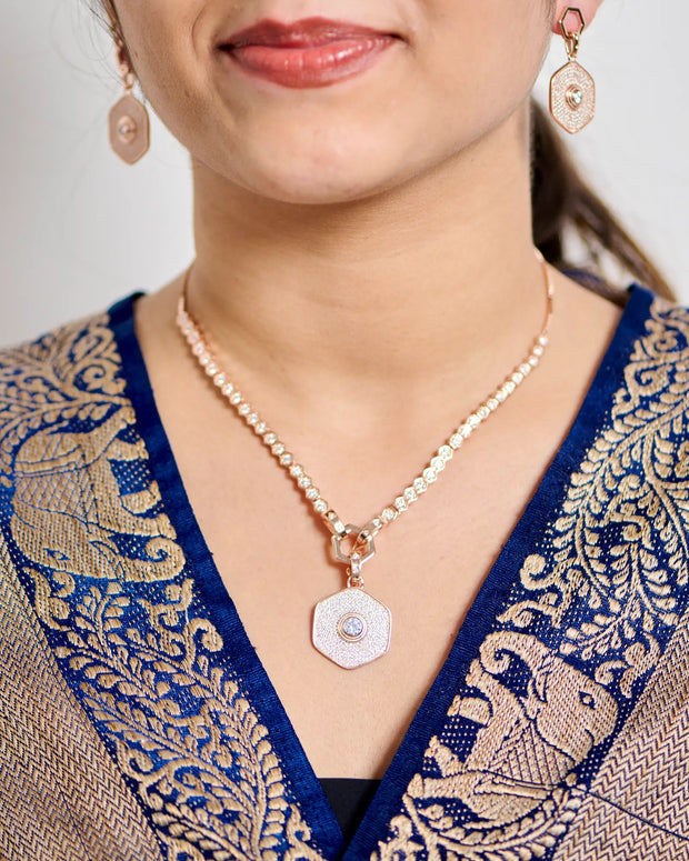 Silsila Hexa Grace Rose Gold Necklace