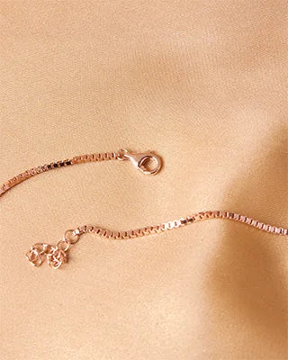 Silsila Hexa Grace Rose Gold Necklace in 92.5 Silver