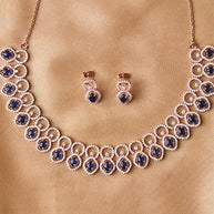 Silsila Ocean Bliss Rose Gold Necklace in 92.5 Silver