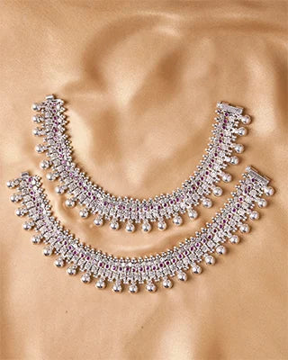 Silsila Antique Jaipur Payal in 92.5 Silver