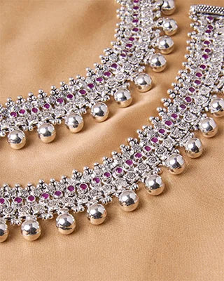 Silsila Antique Jaipur Payal in 92.5 Silver