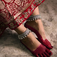 Silsila Antique Jaipur Payal in 92.5 Silver