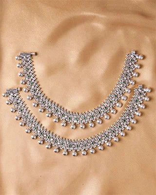 Silsila Oxidized Jaipur Payal in 92.5 Silver