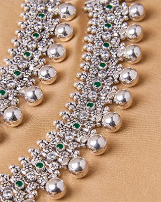 Silsila Oxidized Jaipur Payal in 92.5 Silver