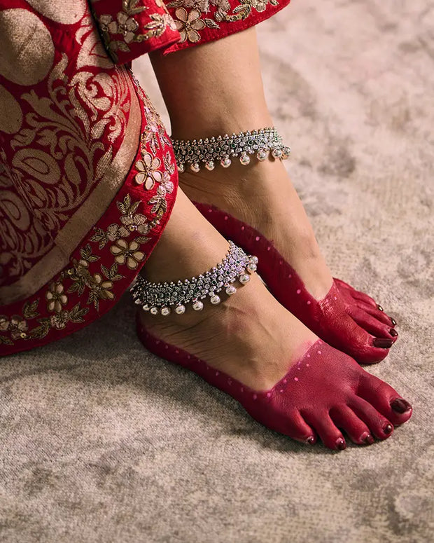 Silsila Oxidized Jaipur Payal in 92.5 Silver