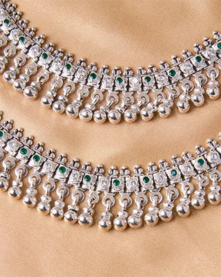 Silsila Oxidized Jaipur Payal in 92.5 Silver