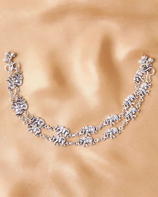 Silsila Traditional Silver Anklets in 92.5 Silver