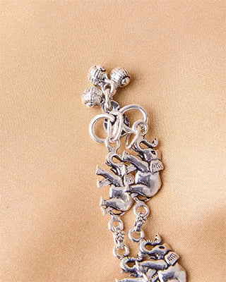 Silsila Traditional Silver Anklets in 92.5 Silver