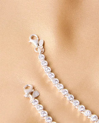 Silsila Stone Payal in 92.5 Silver