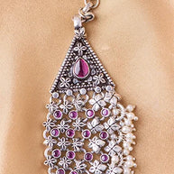 Oxidized Rajputi Roshni Necklace in 92.5 Silver