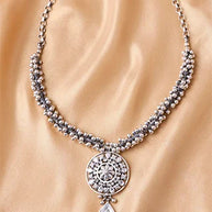 Oxidized Rajputi Ghunghroo Necklace in 92.5 Silver