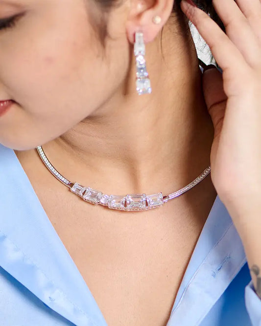 Celestial Charm Choker Necklace in 92.5 Silver