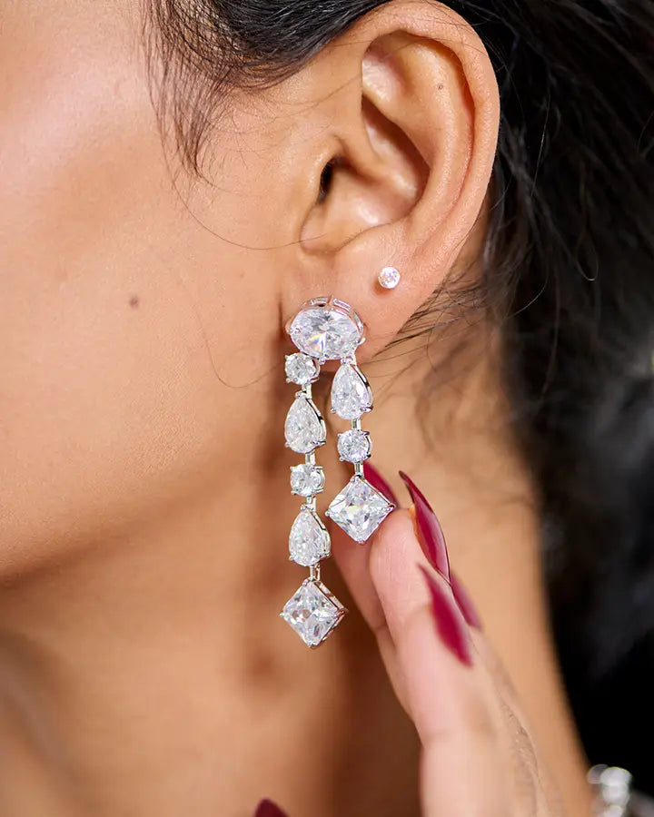 Ethereal Spark Statement Necklace in 92.5 Silver