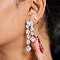 Ethereal Spark Statement Necklace in 92.5 Silver