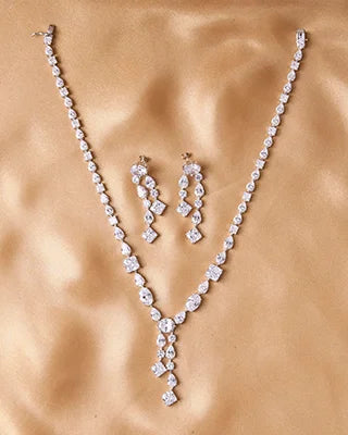 Ethereal Spark Statement Necklace in 92.5 Silver