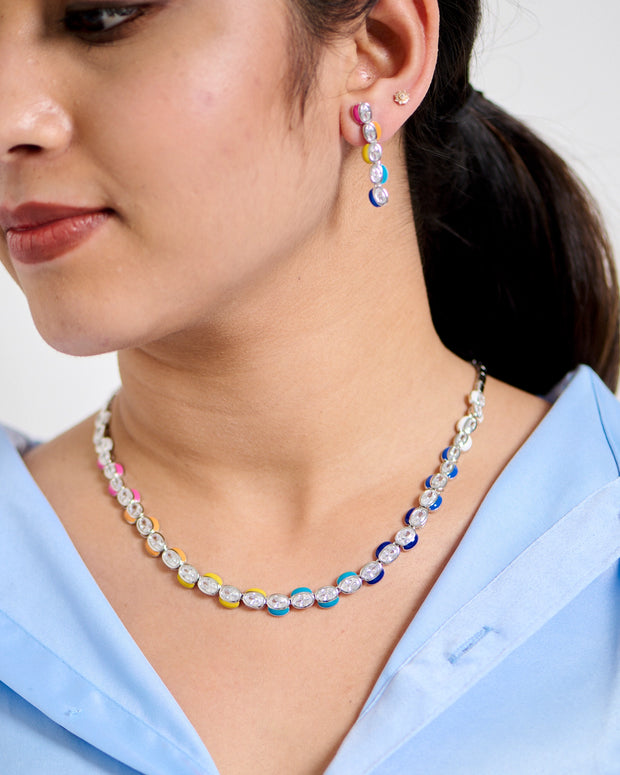 Aurora Bloom Enamel Necklace
