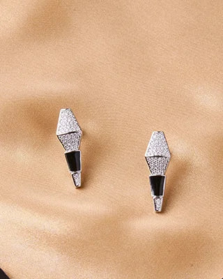 Serpent Noir Silver Enamel Necklace in 92.5 Silver