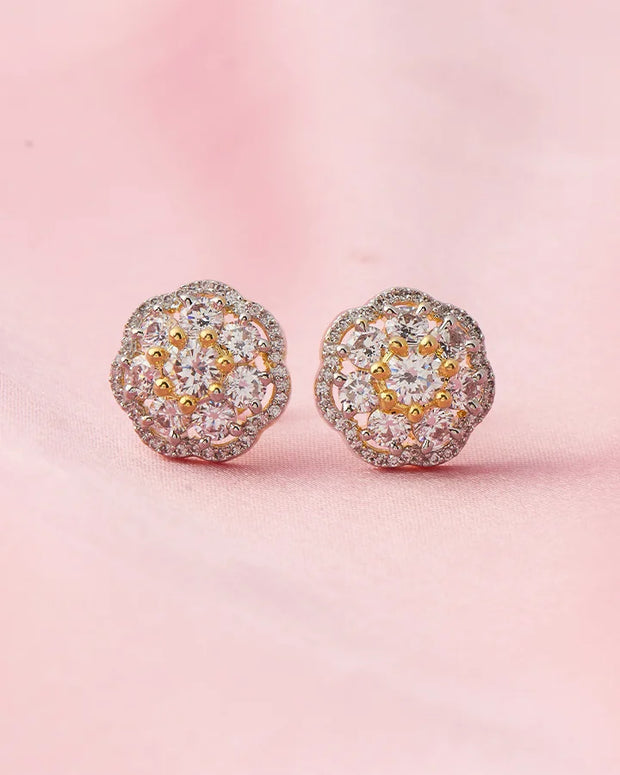 Celestial White Grace Studs  in 92.5 Silver